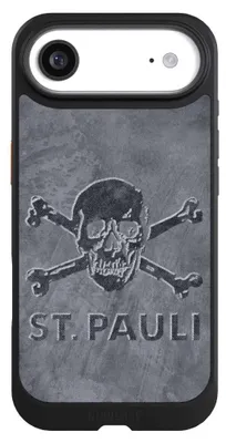 Produktbild von NIVOCASE Hülle für Apple iPhone Air  Handyhülle NIVOcore Case Schwarz Beton FC St. Pauli Logo