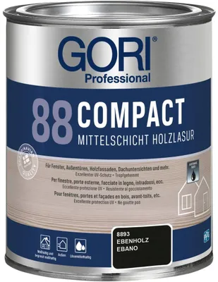 Produktbild von GORI Professional 88 COMPACT, Mittelschicht-Holzlasur, ebenholz, 0,75 l