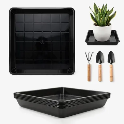 Imagen del producto de Soporte para plantas, juego de 5 unidades, 26x26 cm, de plástico, para uso en interiores y exteriores