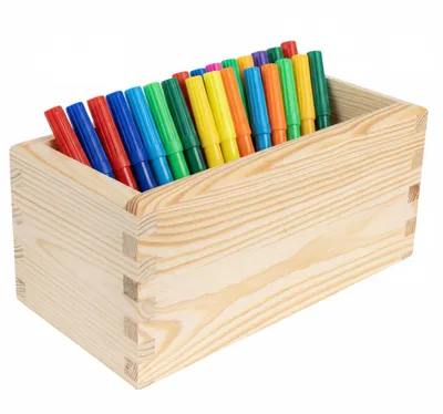 Productafbeelding van Creative Deco opbergdoos houten kist zonder deksel 20x10x9 cm