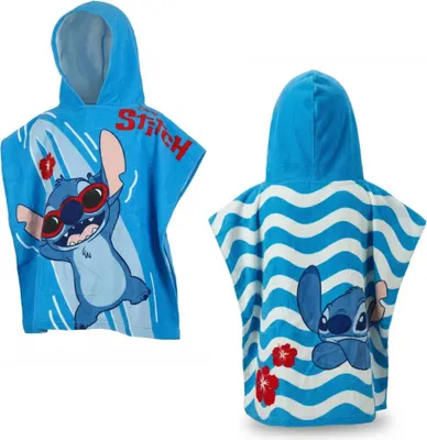 Produktbild von Disney Lilo Stitch Kinder Mädchen Mikrofaser Poncho Badetuch 55x110 cm