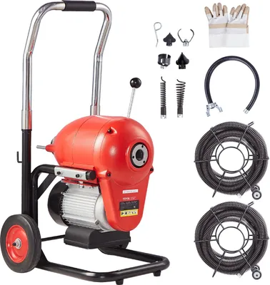 Zdjęcie produktu dla Maszyna do czyszczenia rur Maszyna do ręcznego czyszczenia rur 36,6mx3cm 1100W