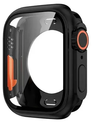 Produktbild von Smartwatch-Hülle - 360°-Vollbildschutz - Gehärtetes Glas - Bumper - 41 mm - Schwarz