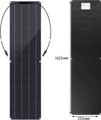 Produktbild von Flexible Solarpanel, hohe Effizienz von 24%, leicht und tragbar, 19.8V 50W B
