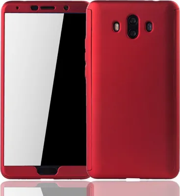 Produktbild von Handyhülle Schutzhülle für Huawei Mate 10 Full Case Cover Displayschutz 360 Rot