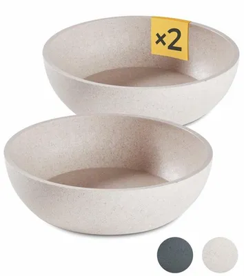 Produktbild von Hunde-Nahrungs- und WassERVERTEILER - 2 x 1,6 l - beige - waschmaschinengeeignet - Ø 21,5 cm - für große Hunde