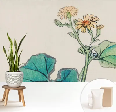 Obrázek produktu pro Samolepicí fototapeta – 208 x 146 cm – tapeta – nástěnná tapeta – nástěnné obrazy – samolepicí fólie – dekorativní fólie – tapetová fólie – stěna – dekorace – obývací pokoj – květy a listy