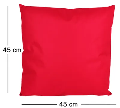Produktbild von JACK 1x 45x45cm Outdoor Lounge Kissen Dekokissen inkl. Füllung Wasserabweisend Sitzkissen Garten Stuhl Lotus Effekt, Farbe:Rot