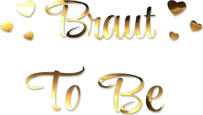 Produktbild von Oblique Unique Bügelbild Braut To Be + Herzen für JGA Junggesellinnenabschied Hochzeit - gold