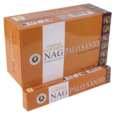 Produktbild von Räucherstäbchen Golden Nag 15 g Palo Santo