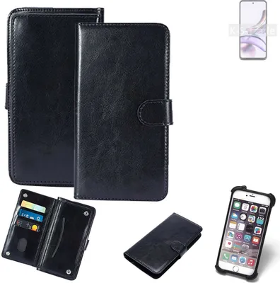 Produktbild von K-S-Trade 360° Hülle kompatibel mit Motorola Moto G13 schwarz Kunstleder Case BookCase WalletCase Kunstlederederhülle Handyhülle, Rundumschutz
