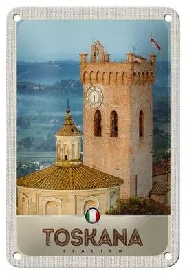 Produktbild von Blechschild Reise 12x18cm Toskana Italien Architektur Kirche Schild