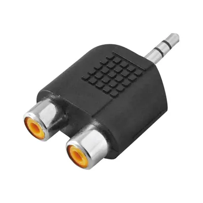 Produktbild von LogiLink CA1001, 3.5mm, 2 x RCA, Schwarz