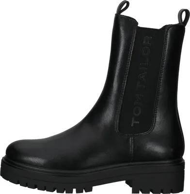 Image de Chaussures de ville pour femmes Tom Tailor, bottines, fermeture éclair, noir, style décontracté