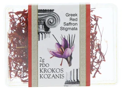 Obrázok produktu pre Krokos Krozanis Saffraan Draadjes 2g, prémiová grécka, aromatická a intenzívna