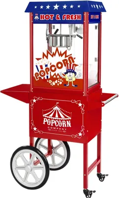 Obrázek produktu pro ROYAL Catering Stroj na popcorn - vč. vozíku - USA design