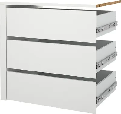 Immagine prodotto di Armadio Catania con 3 cassetti, da 71,25 cm a 240 cm, bianco
