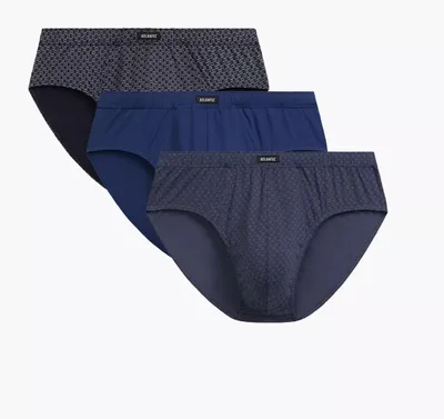 Productafbeelding van Herenslip Atlantic Classic, marineblauw, gemaakt van 100% katoen, maat L