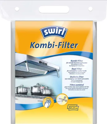 Produktbild von Swirl Kombi-Filter, Filter für Dunstabzugshaube, Schwarz, 570 mm, 470 mm, 1 Stück(e)