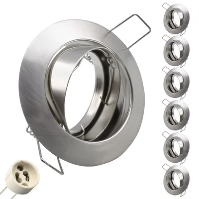 Produktbild von 6 x Einbaustrahler 104S-TP-SN, Eisen-gebürstet mit GU10 Fassung