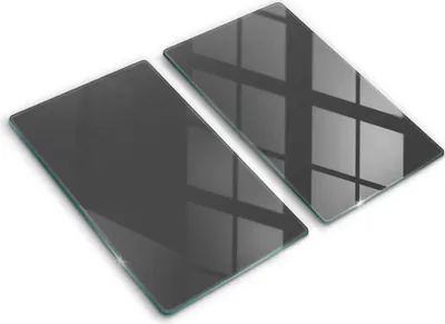 Produktbild von Glasschneideplatte - Herdabdeckplatte - 2x30x52 cm -Schneidebrett - Spritzschutz -Graue Farbe