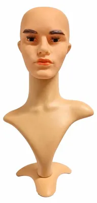 Produktbild von Perückenkopf Herren 53 cm Schaufensterkopf Männlich mit Ständer Dekokopf Mannequin Kopf Kunststoffkopf für Perücken Mützen Hüte Brillen Präsentationskopf Herrenkopf drehbar