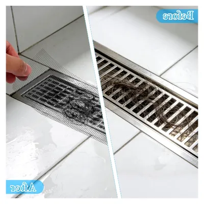 Produktbild von Haarsieb für Duschrinne und Abfluss, 2 Rollen Haarfänger 10/7cm x 10m mit selbstklebendem Netz und Spatel – für Dusche und Badewanne