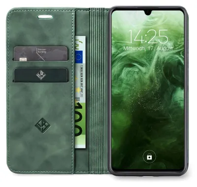 Produktbild von Handy Hülle für Huawei P30 Lite Klapphülle Bookcase Flip Cover Handy Tasche Etui Farbe: Grün
