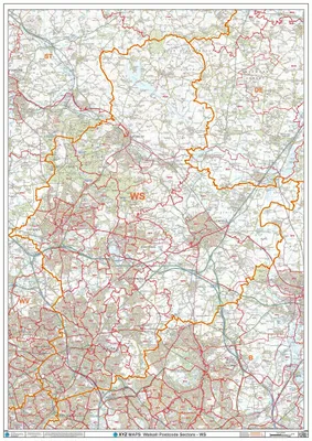 Postleitzahlenkarte WS A0 1189x841 mm Papier