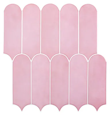 Selbstklebende Wandfliesen mit Federn, rosa, 10 Stück, 28 m²