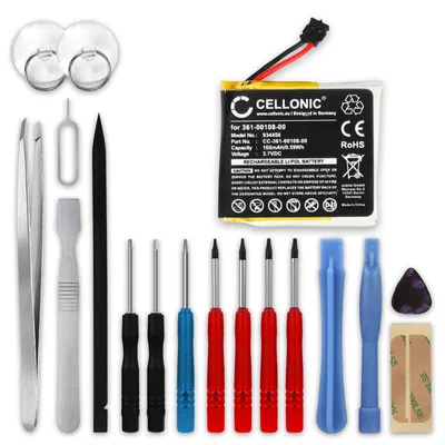 Image de CELLONIC 1x Batterie pour Montre connectée et bracelet de fitness Compatible avec Garmin vivoactive 3, 361-00108-01 - (160mAh, 3.7V) + kit d'outils 17pcs