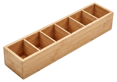 Zdjęcie produktu dla Organizer biurkowy bambusowy, 38 x 8 x 7 cm