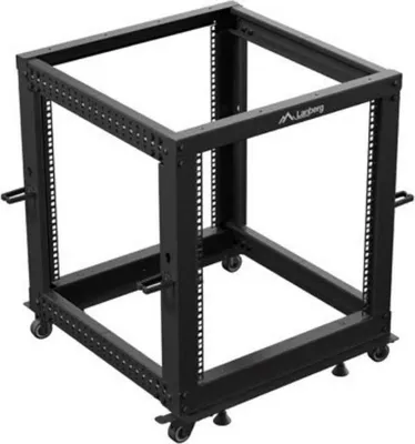 Obrázek produktu pro Lanberg OR01-6112-B, Volně stojící rack, 12U, 600 kg, Otočná kolečka, 22 kg, Černá