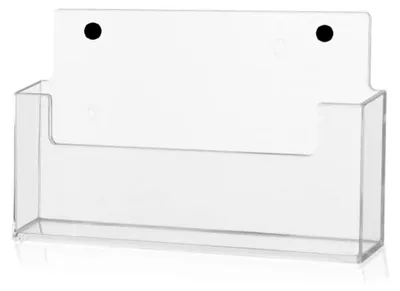 Produktbild von Prospekthalter aus Acrylglas mit Magnet für DIN A5 Querformat, transparent