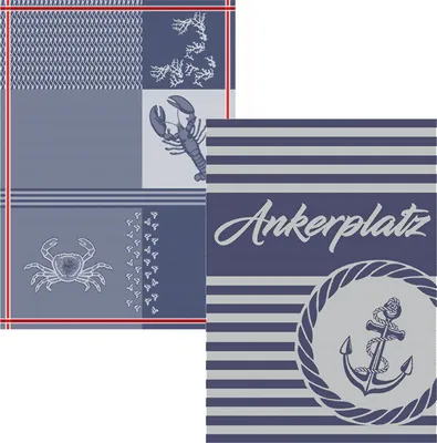 Produktbild von Ross 2-er Geschirrtücher Set 1804-23 & 1812-22 maritim 50 x 70 cm