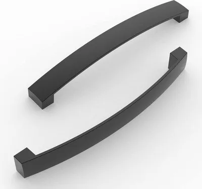 Zdjęcie produktu dla Czarne uchwyty, zestaw 5 sztuk, rozstaw otworów 160 mm, uchwyt kuchenny