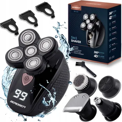 Produktbild von 5-in-1 Berdsen Bd-265 Rasierer-Trimmer zum Rasieren und Schneiden mit LCD, 60