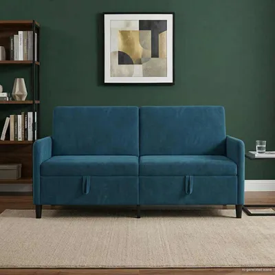 Produktbild von Sofa mit Stauraum Blau 172 x 78 x 87 cm Polyester - Klassische Sofas c3161