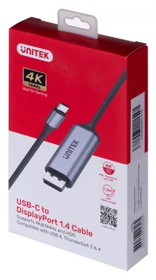 Produktbild von Unitek Adapter Usb-C Displayport 1.4 8K@60Hz 1 8M V1423C