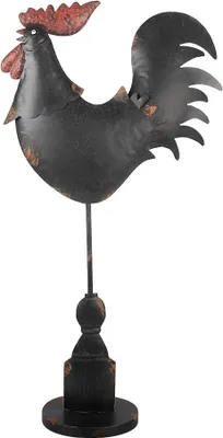 Produktbild von Clayre & Eef Dekorationsfigur Hahn 33x12x64 cm Schwarz Metall
