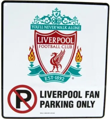 Obrázek produktu pro Značka Zákaz parkování FC Liverpool TA3688 (jedna velikost) (bílá)