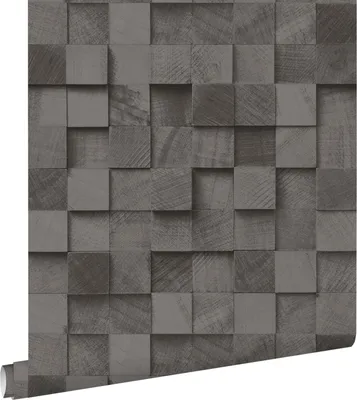 Produktbild von ESTAhome Tapete 3D Holzoptik Schwarz 53 cm x 10.05 m