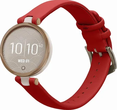 Produktbild von Lederarmband 108x14mm für Smartwatch Rot Ersatzarmband
