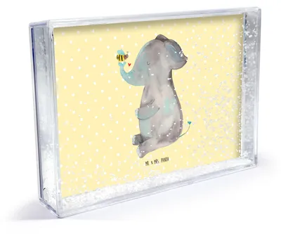 Produktbild von Mr. & Mrs. Panda Bilderrahmen Elefant Biene - Gelb Pastell - Geschenk, 3D-Bilderrahmen, dekoartikel, Glitzer-Bilderrahmen, Plexiglasrahmen, Lustige Sprüche, Liebe