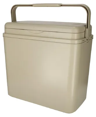 Immagine prodotto di Borsa termica Norländer da 24 litri, color beige: elegante borsa isolante per attività all'aperto, ideale per la spiaggia e le escursioni. Piccola borsa termica dal design retrò, impermeabile e facile da trasportare