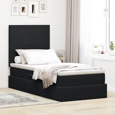 Immagine prodotto di Maison Exclusive - Letto contenitore con materasso nero 100 x 200 cm in velluto
