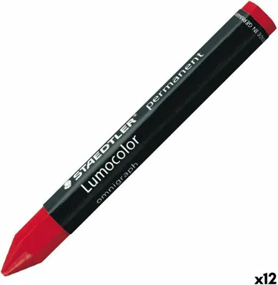 Image de 12 craies universelles Lumocolor 236-2 Lumocolor perm rouge