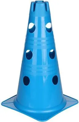 Image de Cône Vario avec trous bleu 30 cm paquet 1 pc