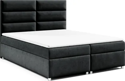 Produktbild von Best for Home Boxspringbett mit Bettkasten Trinity K-4 Bonellfederkern inkl. Topper, mit Lieferung, Aufbau & Entsorgung 180x200-Schwarz