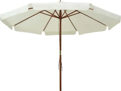 Immagine prodotto di vidaXL Ombrellone con asta in legno 330 cm bianco sabbia